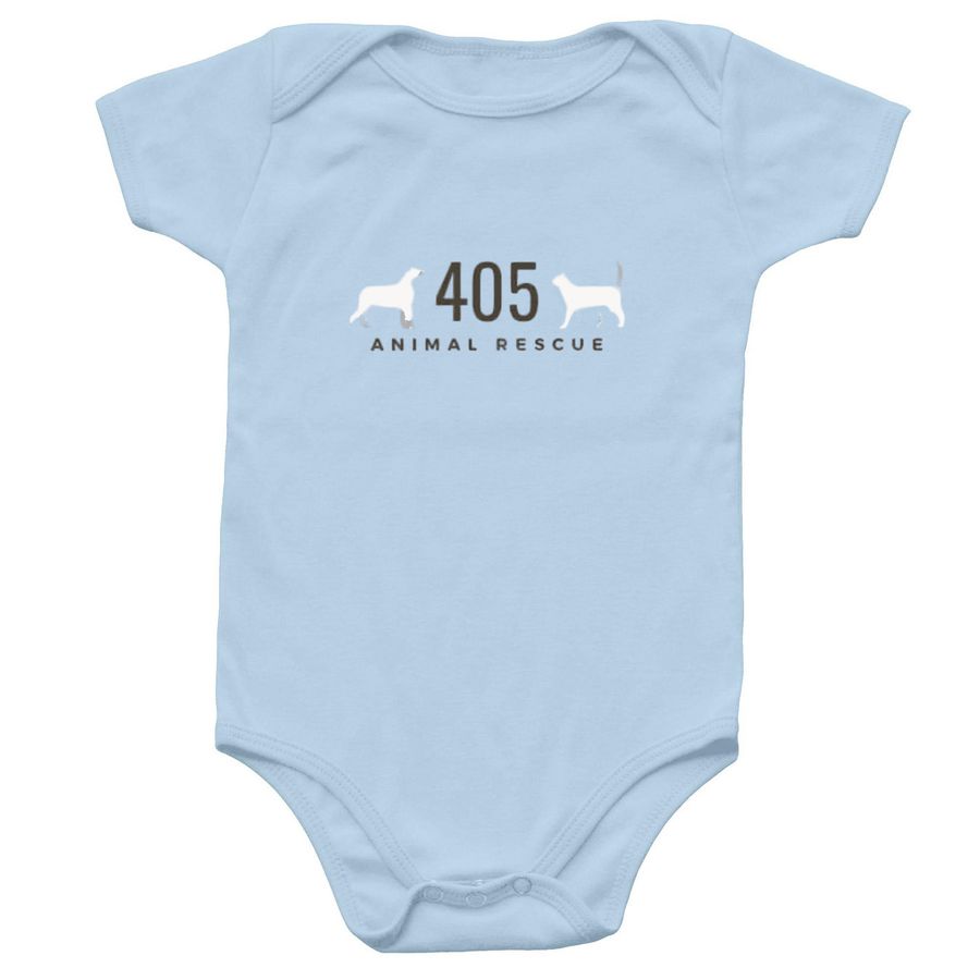 Littlest 405 AR Supporter, a Light Blue Infant Onesie