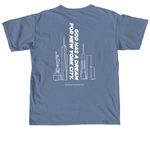Short Term Missions Merch, a Blue Jean Comfort Colors Unisex Tee (back-view)
