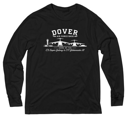 Dover AFB, a Deep Black Allmade Eco Triblend Long Sleeve Tee