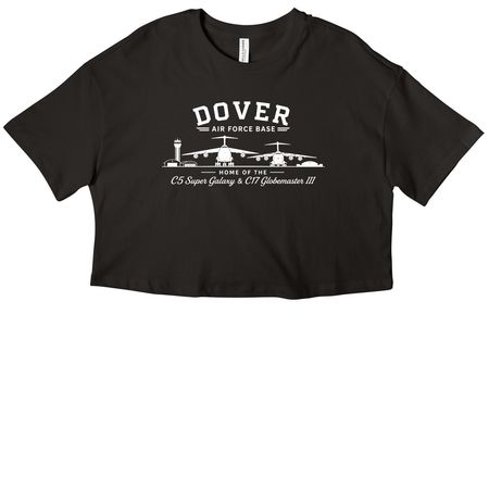 Dover AFB, a Black Women?s Cropped Cotton Tee