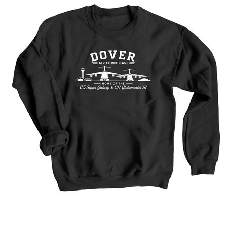 Dover AFB, a Black Crewneck Sweatshirt