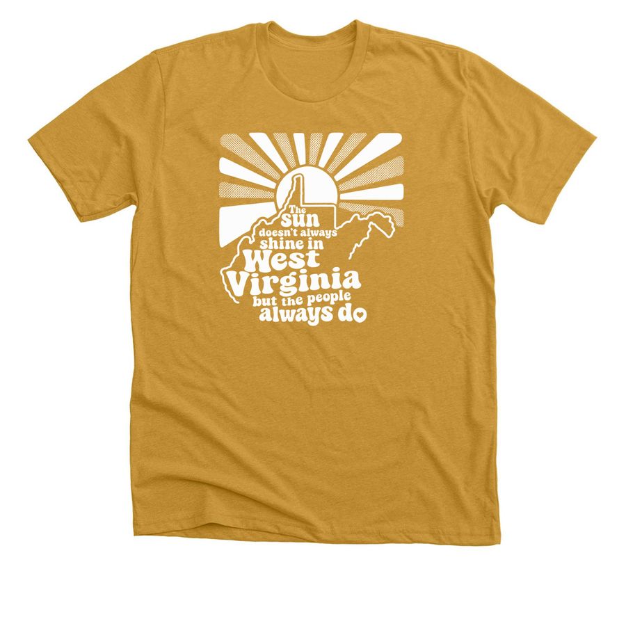 Loving West Virginia Shirt, a Heather Mustard Premium Unisex Tee