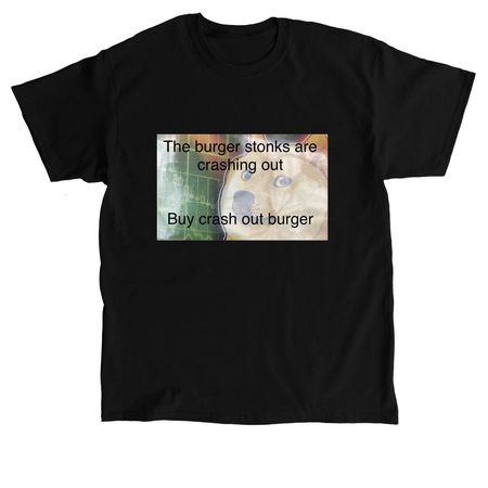 THE BURGER STONKS, a Black Classic Unisex Tee