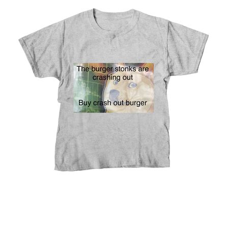 THE BURGER STONKS, a Sport Grey Youth Unisex Tee