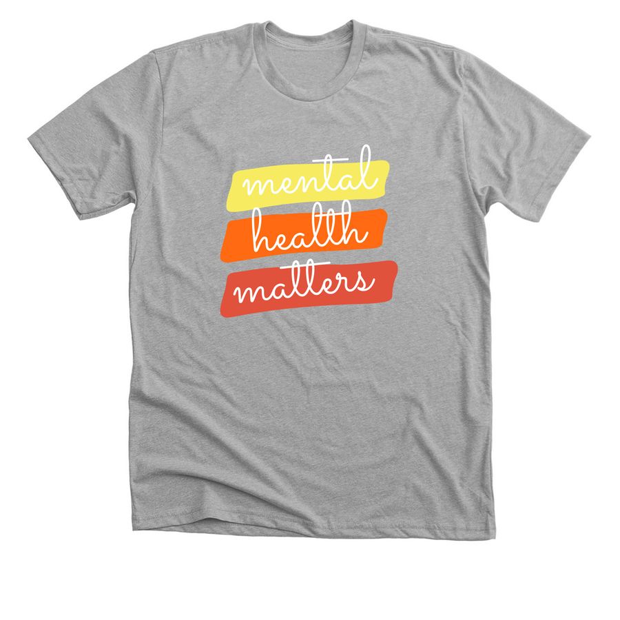Mental Health Matters, a Athletic Heather Premium Unisex Tee