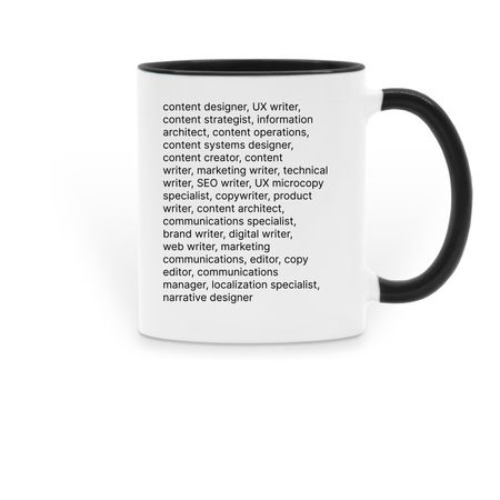 job title, a Black Two-Tone Ceramic Mug