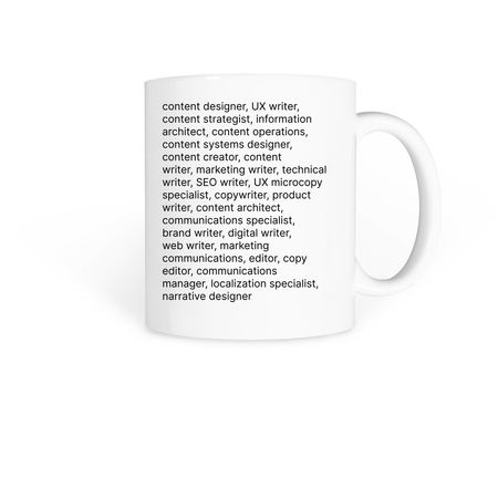 job title, a White Coffee Mug
