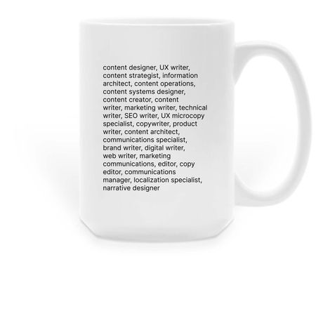 job title, a White Large Coffee Mug