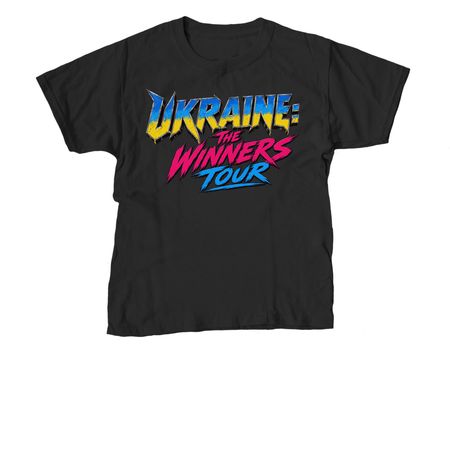 Ukraine: The Winners Tour, a Black Youth Unisex Tee