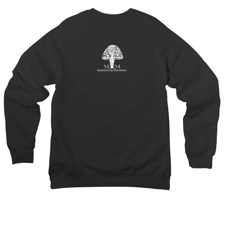 Probably Microdosing Cozy Crewneck, a Black Premium Raglan Crewneck Sweatshirt (back-view)