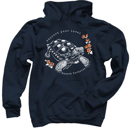 Desert Tortoise Apparel, a Navy Pullover Hoodie
