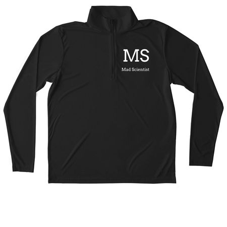 Mad Scientist Quarter Zip, a Black Unisex Performance Quarter Zip Pullover
