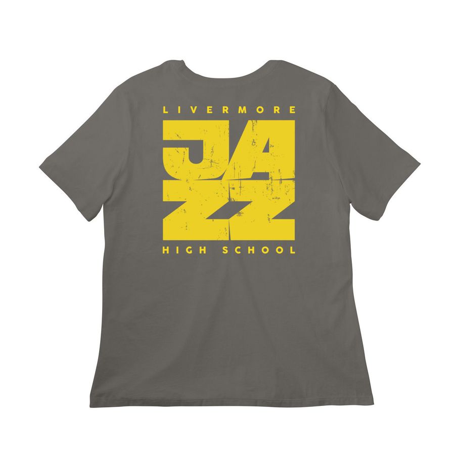 Jazz T-Shirts | Hoodies | Zip Hoodies | Tanks, a Asphalt Women?s Relaxed Cotton Tee (back-view)