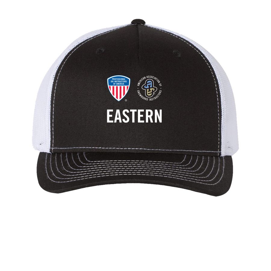 PSIA-AASI&nbsp;Eastern 2026 HATS!, a Black/ White Printed Five-Panel Trucker Cap