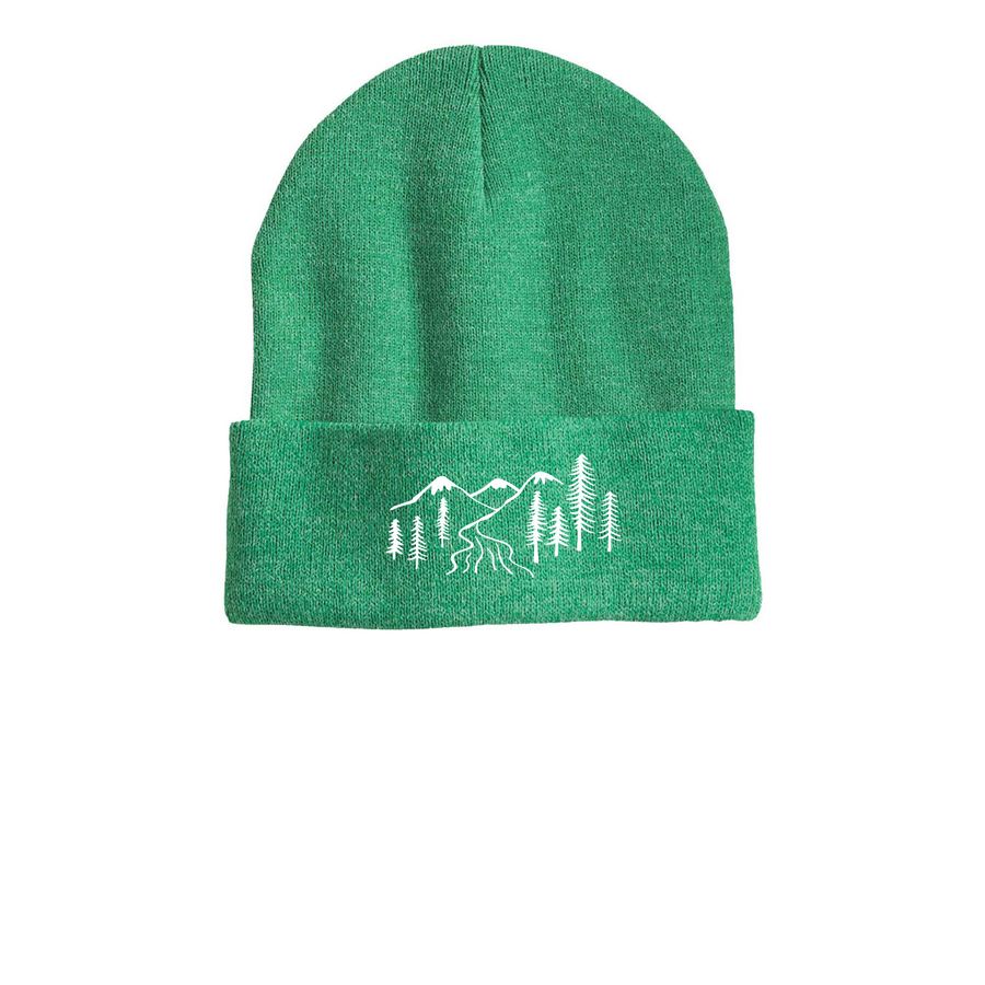 Beanies - LAND & WATER, a Heather Kelly Printed Cuffed Beanie
