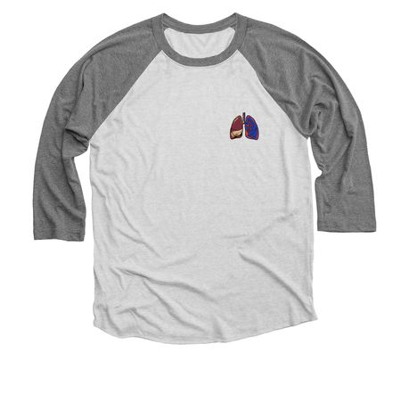 Supporter Shirt v2, a Premium Heather and Heather White 3/4 Sleeve Baseball Tee