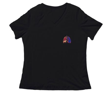 Supporter Shirt v2, a Black Women's Relaxed V-Neck Tee
