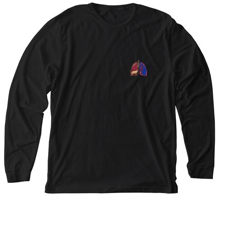 Supporter Shirt v2, a Solid Black Blend Premium Long Sleeve Tee