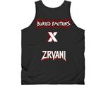 ZRVANI & Buried Emotions Insidious design, a Black Classic Unisex Tank Top (back-view)