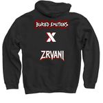 ZRVANI & Buried Emotions Insidious design, a Black Pullover Hoodie (back-view)