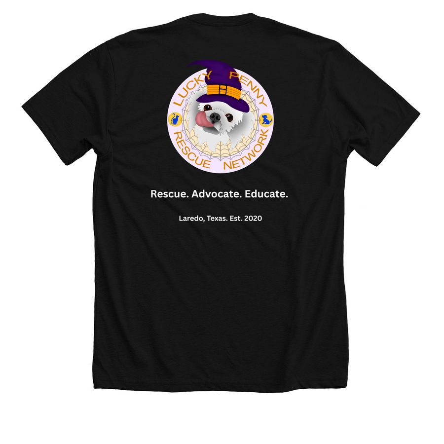Fig & Chloe - Dark Colors, a Solid Black Blend Premium Unisex Tee (back-view)