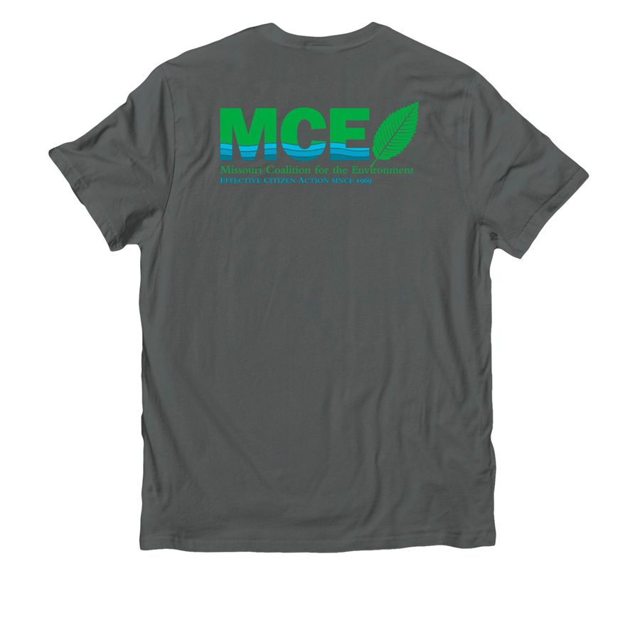Missouri Natives, a Terrain Grey Allmade Organic Cotton Unisex Tee (back-view)