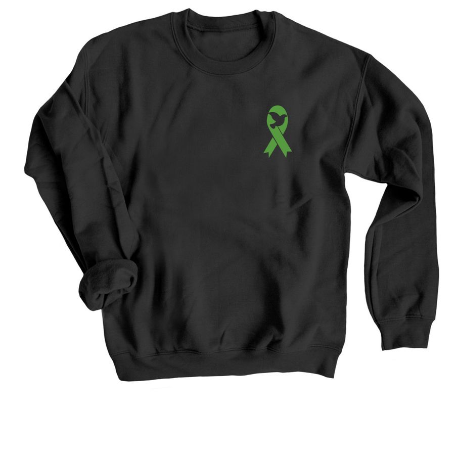 Jonah's Journey Dove Apparel, a Black Crewneck Sweatshirt