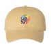Ring Out Hat, a Mustard Printed Pigment Dye Baseball Cap