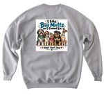 Business on the Front/Party on the Back, a Sport Grey Softstyle Crewneck Sweatshirt (back-view)