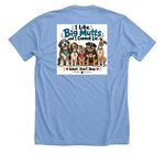 Business on the Front/Party on the Back, a Heather Carolina Blue Premium Unisex Tee (back-view)