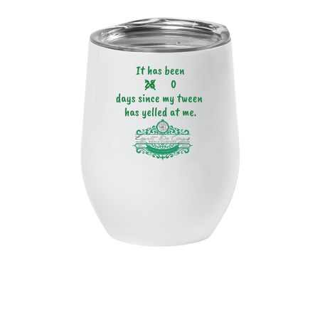 tumbler, a White Insulated Wine Cup