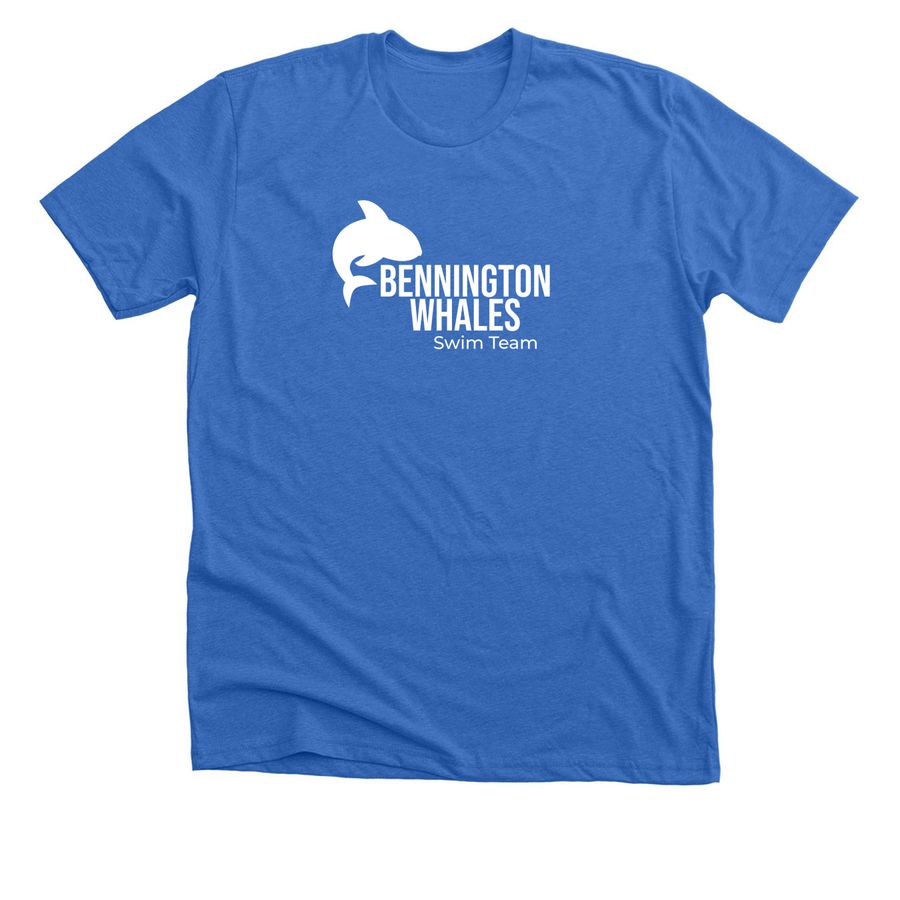 2026 Bennington Whales Swim Team Fundraiser, a Heather True Royal Premium Unisex Tee