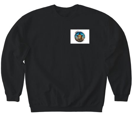 New Mexico Wild Horses, a Black Softstyle Crewneck Sweatshirt
