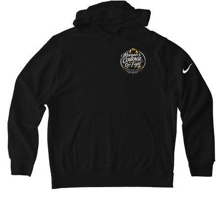 Morgan's Courage Over Cancer, a Black Nike Club Fleece Pullover Hoodie
