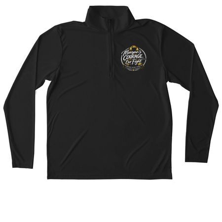 Morgan's Courage Over Cancer, a Black Unisex Performance Quarter Zip Pullover