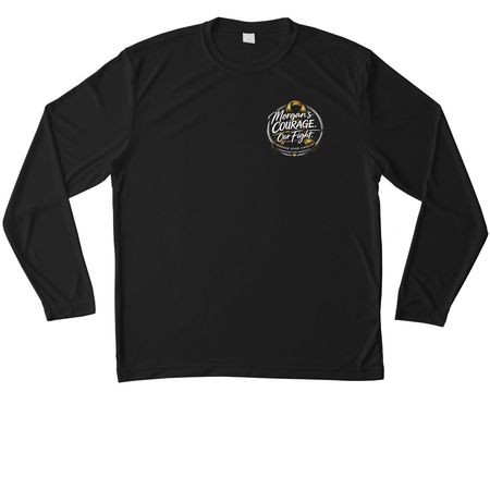 Morgan's Courage Over Cancer, a Black Unisex Performance Long Sleeve Tee