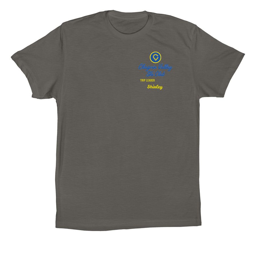 CVSC logo w/ name Trip Leader - Shirley, a Asphalt Premium Cotton Tee