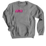 I Work For My Cats, a Charcoal Crewneck Sweatshirt (back-view)