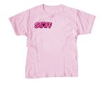 I Work For My Cats, a Light Pink Youth Unisex Tee (back-view)