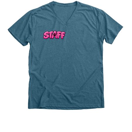 I Work For My Cats, a Heather Deep Teal Premium V-Neck Tee