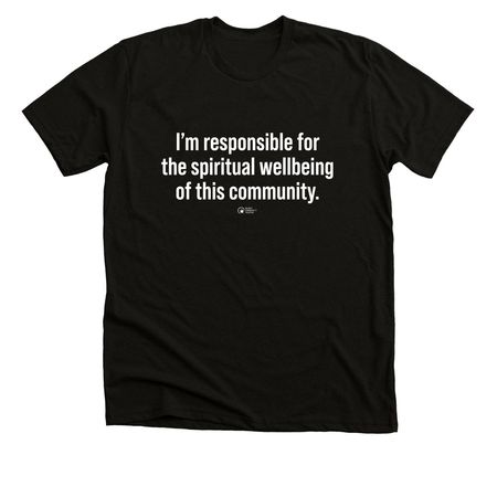 Spiritual Wellbeing, a Black Heather Premium Unisex Tee