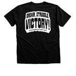 Dream, Struggle, Victory Tee, a Black Heather Premium Unisex Tee (back-view)