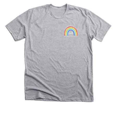 Adult-Rainbow Front and Back, a Athletic Heather Premium Unisex Tee