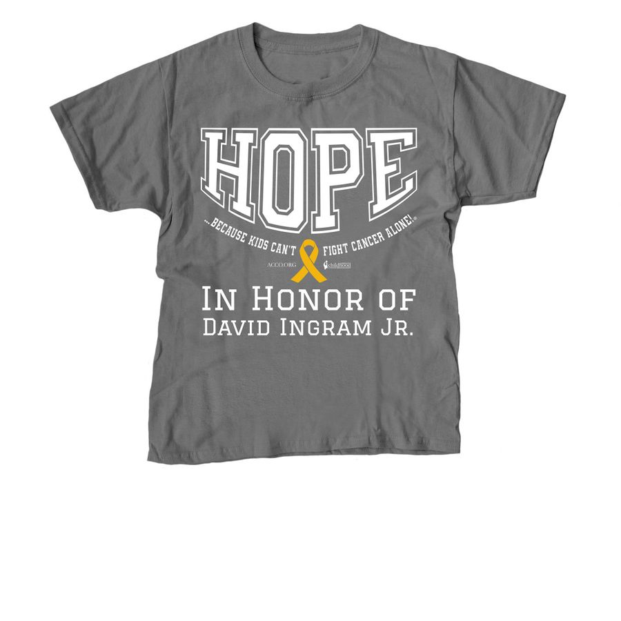 David Ingram Jr HOPE Shirts, a Charcoal Youth Unisex Tee