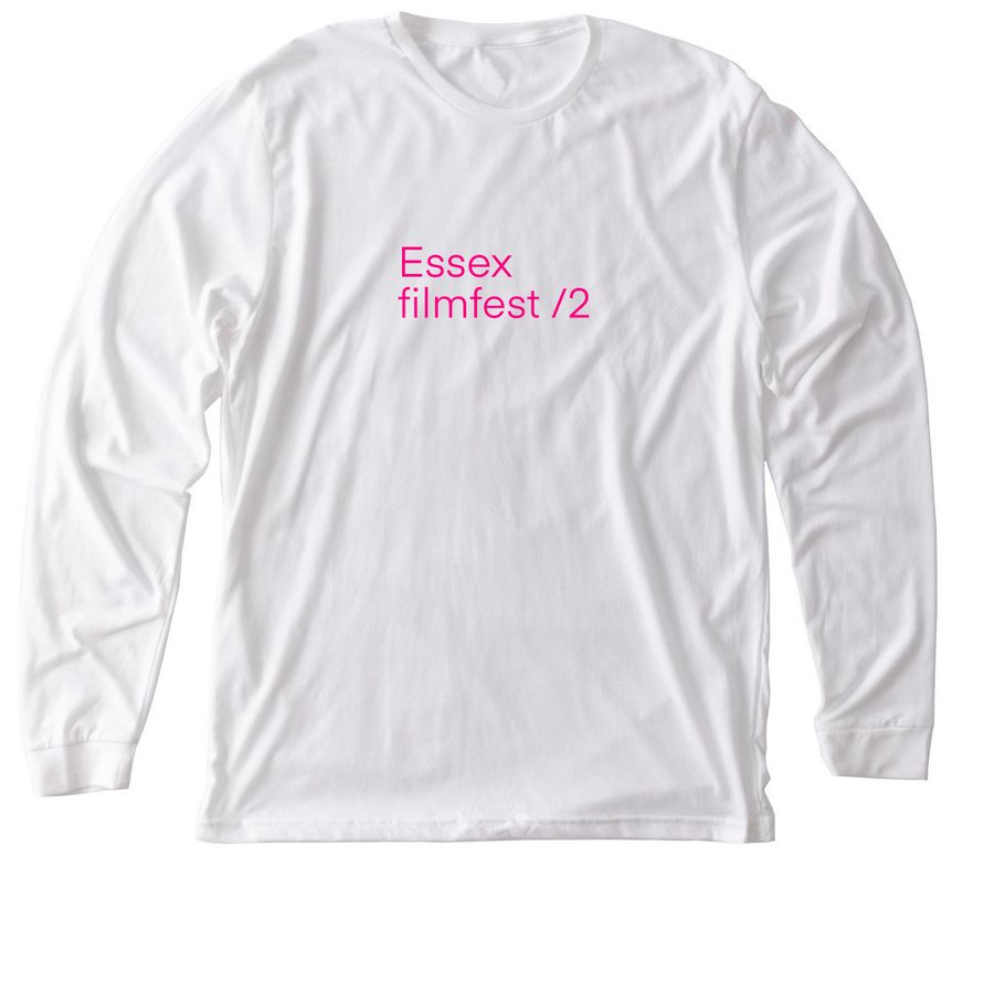 Year /2 Long-sleeved Tee, a Solid White Blend Premium Long Sleeve Tee