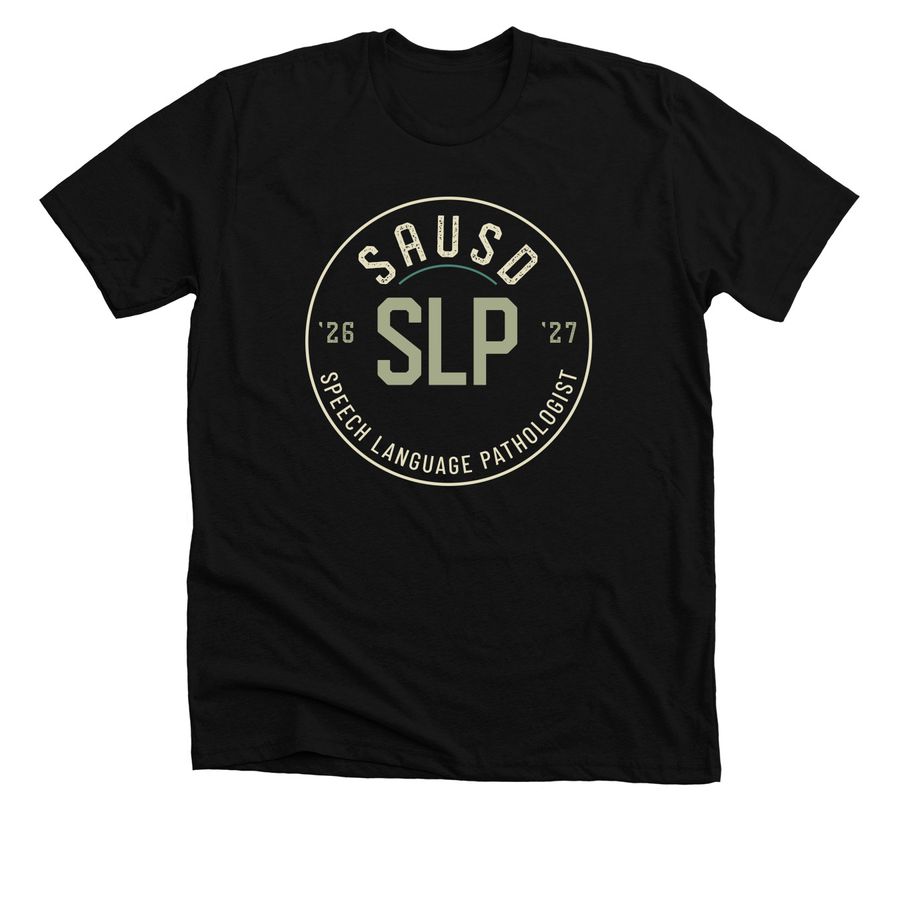 SAUSD SLP Groovy, a Solid Black Blend Premium Unisex Tee