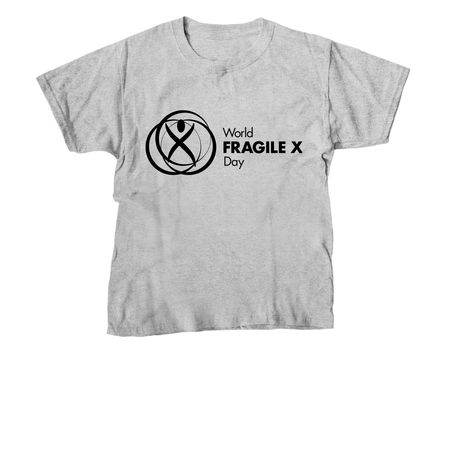 2026 World Fragile X Day Black Logo_&nbsp;, a Sport Grey Youth Unisex Tee