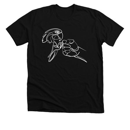 Dave Series - Fist Bump, a Solid Black Blend Premium Unisex Tee