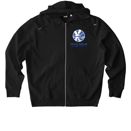 Waub Ajijaak Press & Foundation Clothing, a Black Stanley/Stella Unisex Cultivator 2.0 Zip Up Pullover Hoodie