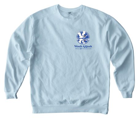 Waub Ajijaak Press & Foundation Clothing, a Chambray Comfort Colors Crewneck Sweatshirt